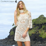 Tunique en dentelle robe de plage - Couleurs Lagon