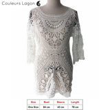 Tunique en dentelle robe de plage - Couleurs Lagon