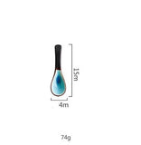 Vaisselle en porcelaine céramique Glaçage Craquelé BLEU LAGON - Couleurs Lagon - cuillère 15x4cm