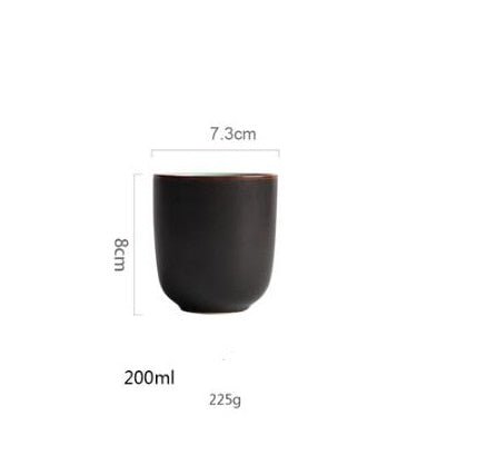 Vaisselle en porcelaine céramique Glaçage Craquelé BLEU LAGON - Couleurs Lagon - tasse 200ml