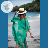 Vêtements de bain en mousseline de soie pour femme - Couleurs Lagon