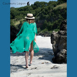 Vêtements de bain en mousseline de soie pour femme - Couleurs Lagon