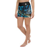 Yoga Short Taille Haute Bleu Bénitier FISH 1 poche - Couleurs Lagon