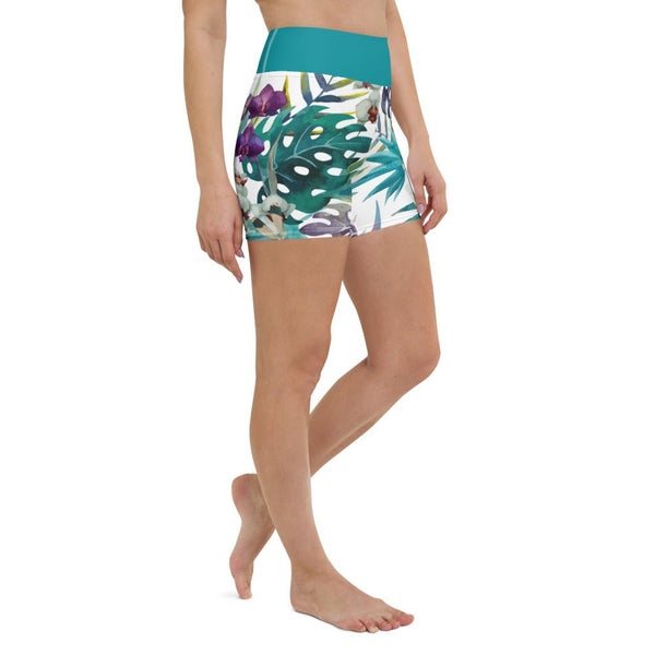 Yoga Shorts PF2-3 ceinture Bleu Turquoise - Couleurs Lagon