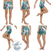 Yoga Shorts PF2 DRAGONFLY 1 poche ceinture florale - Couleurs Lagon