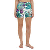 Yoga Shorts PF2 DRAGONFLY 1 poche ceinture florale - Couleurs Lagon