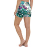 Yoga Shorts PF2 DRAGONFLY 1 poche ceinture florale - Couleurs Lagon