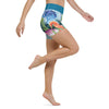 Yoga Shorts PM1.2 ALGUES MEDUSES & HIPPOCAMPE ceinture bleu cobalt - Couleurs Lagon