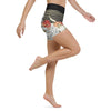 Yoga Shorts PM2.1 SABLE & COQUILLAGES ceinture noire - Couleurs Lagon