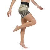 Yoga Shorts PM2.2 SABLE & HIPPOCAMPE ceinture noire - Couleurs Lagon