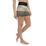 Yoga Shorts PM2.2 SABLE & HIPPOCAMPE ceinture noire - Couleurs Lagon