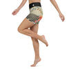 Yoga Shorts PM2.2 SABLE & HIPPOCAMPE ceinture noire - Couleurs Lagon