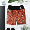 Yoga Shorts Taille Haute Gorgones Rouge DRAGON FISH 1 poche ceinture noire - Couleurs Lagon